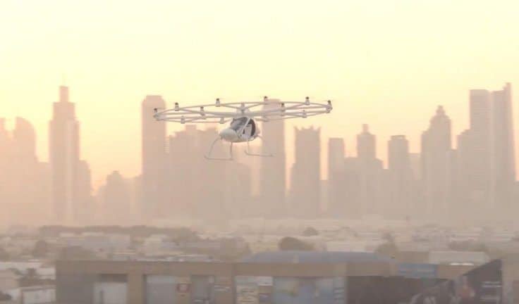 Dubai Conducts First Test Flight of Its Automated Drone Taxi